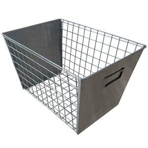 Target Gray Metal Basket Multi-Functional Storage Office Home Decor Metal Bin